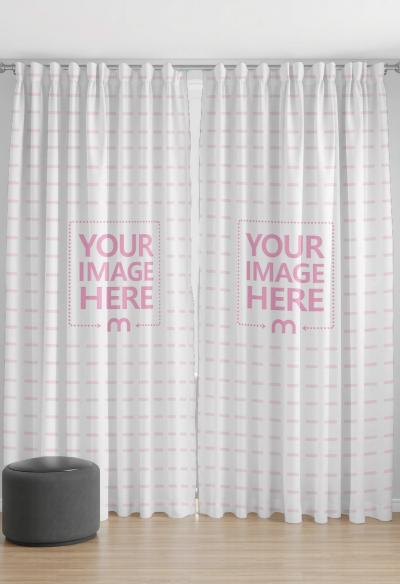Curtain Mockup for Interior Pattern and Fabric Design