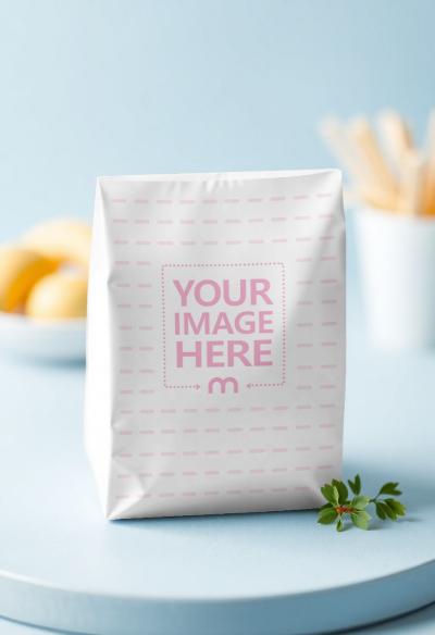 Food Packaging Mockup on Studio Background