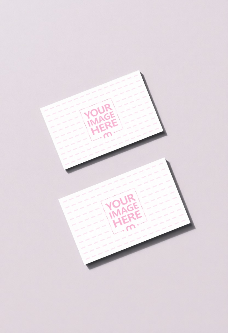 Front and Back Business Card Mockup for Complete Identity Presentation preview image
