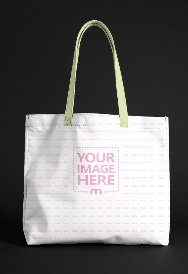 Tote Bag Mockup on Dark Background for Retail Design preview image