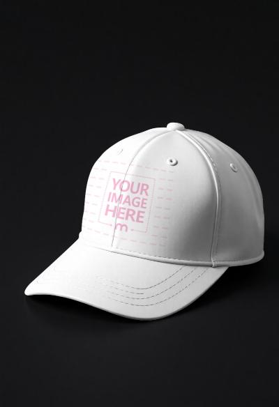 Snapback Hat Mockup on Dark Background for Apparel Brands