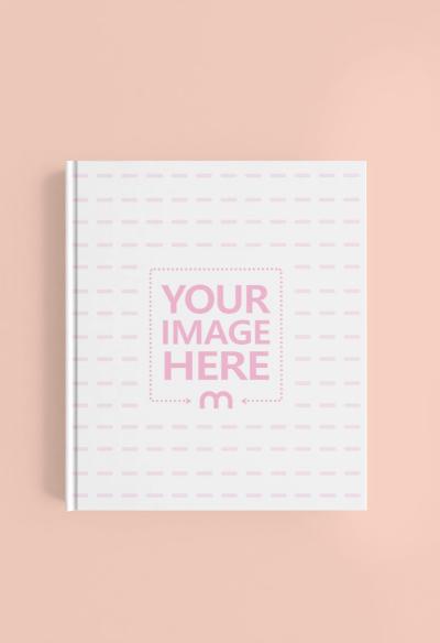 Book Cover Mockup on Soft Light Background for Printing Design