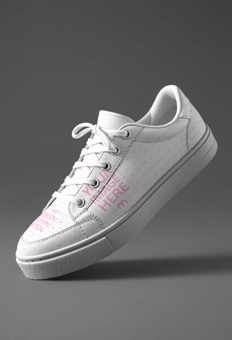 Shoe Mockup on Gray Background for Footwear Design preview image