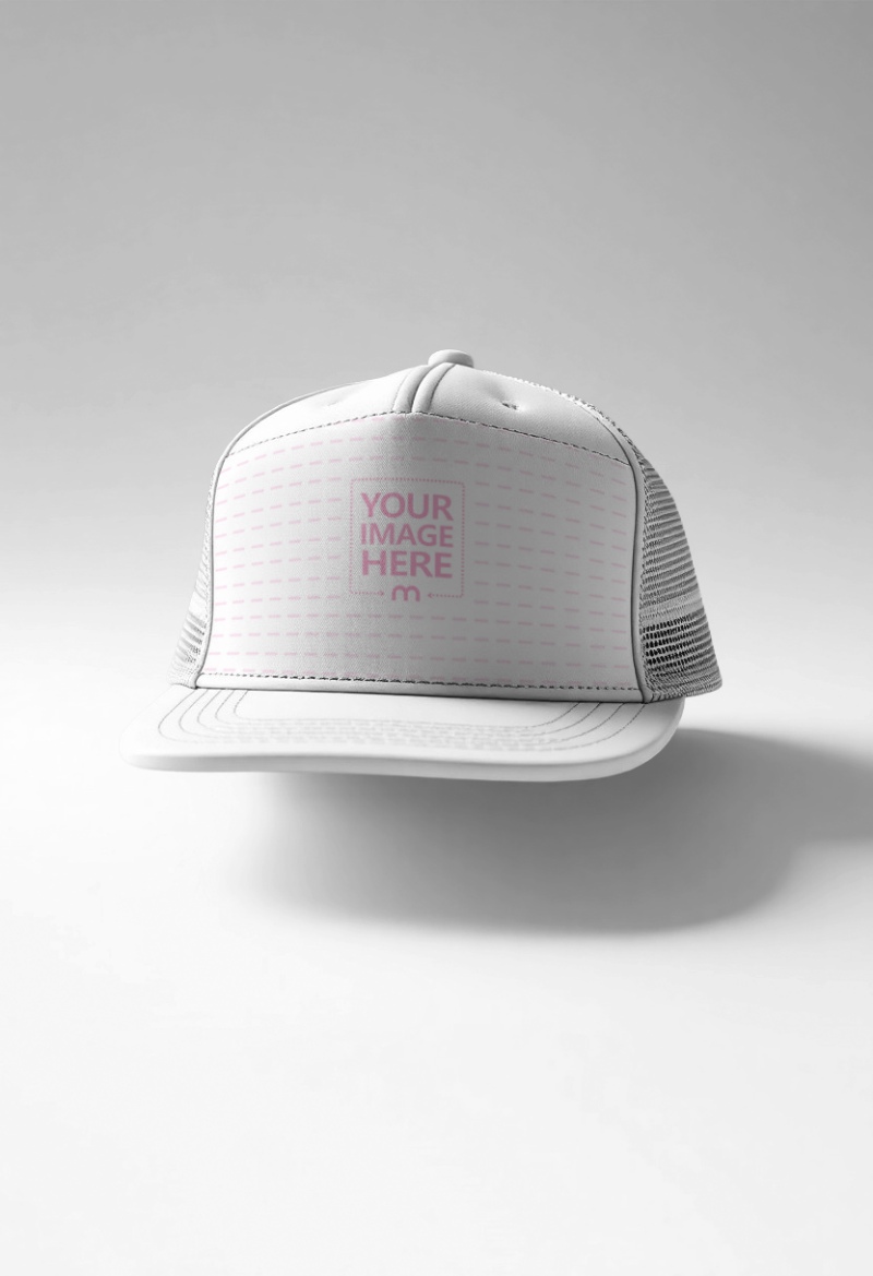 Snapback Hat Mockup on White Background for Accessory Design preview image