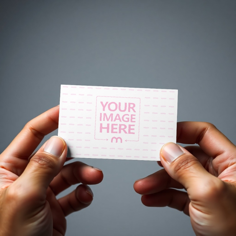 Business Card Mockup Held by Hands for Corporate and Brand Identity preview image
