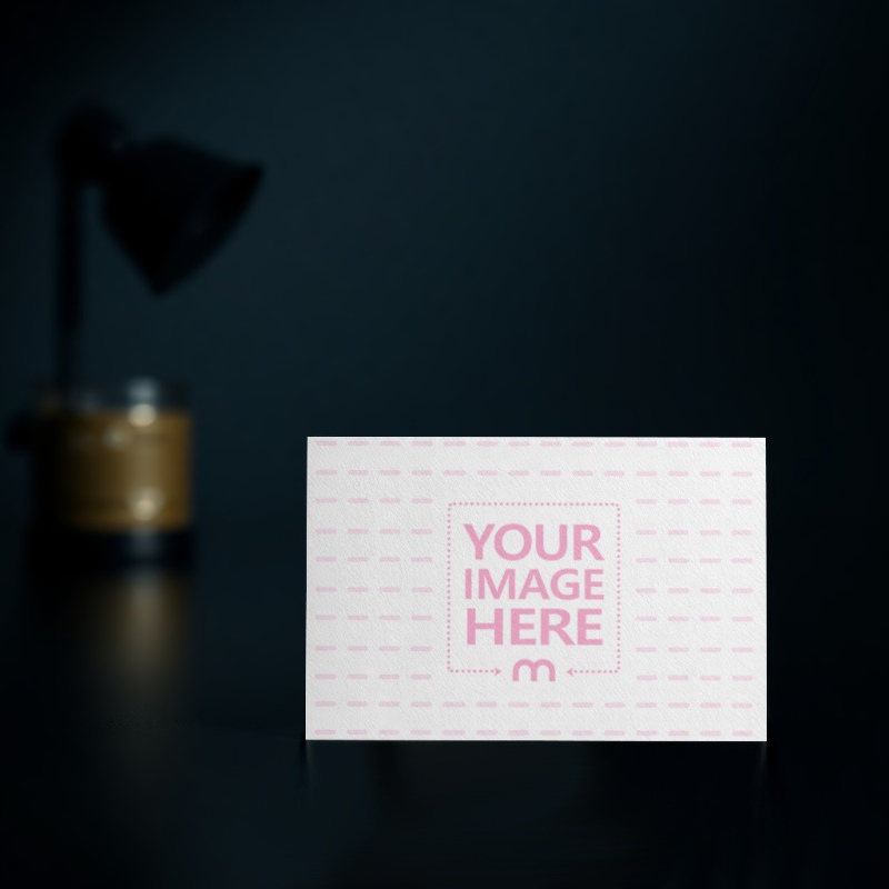 Business Card Mockup on Dark Background for Company Brand Identity preview image