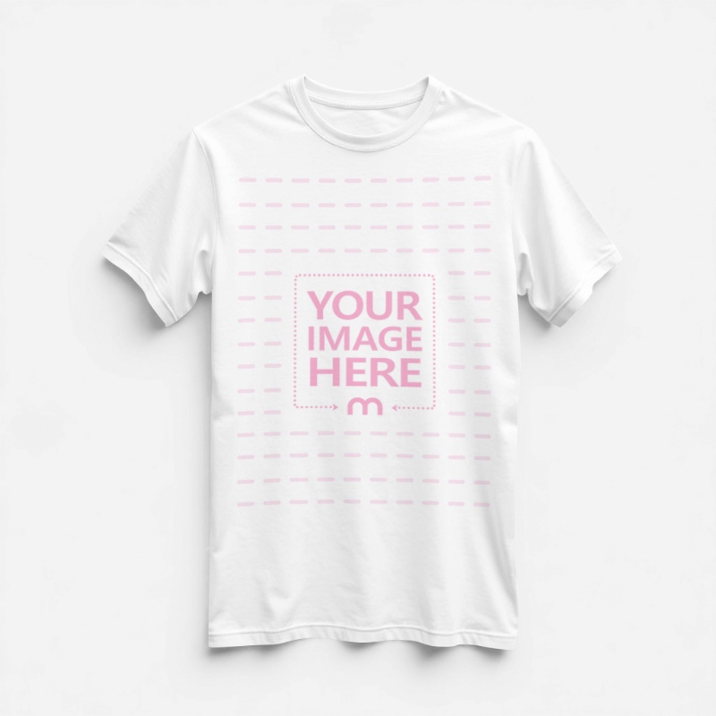 Flat T-Shirt Mockup on Editable White Background for Retail Branding preview image