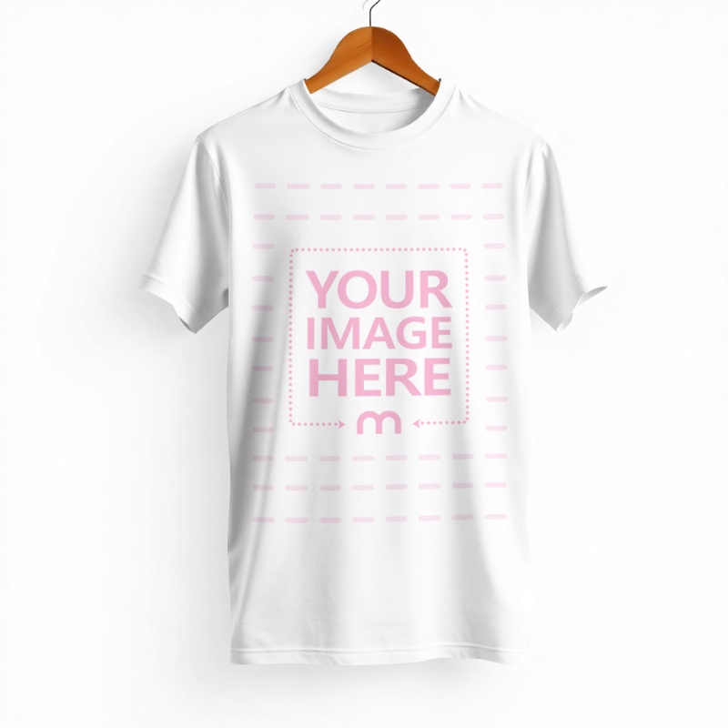 Floating Shirt Mockup on Editable Minimalist Backdrop preview image