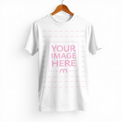 Floating Shirt Mockup on Editable Minimalist Backdrop