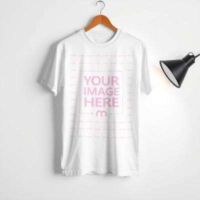 T-shirt Mockup on White Wall with Spotlight Highlight