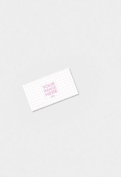 Business Card Flatlay Mockup on Clean Isolated Background
