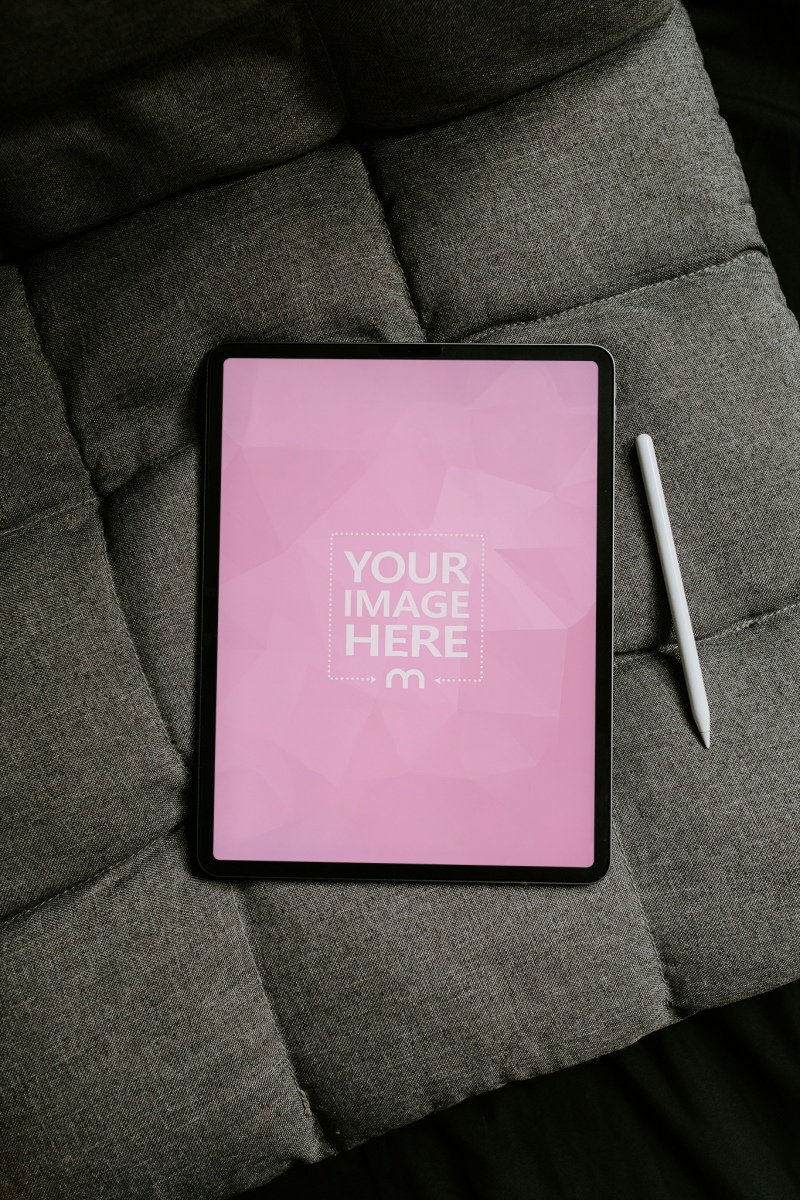 Tablet Mockup on Fabric Surface for UI & App Showcase preview image