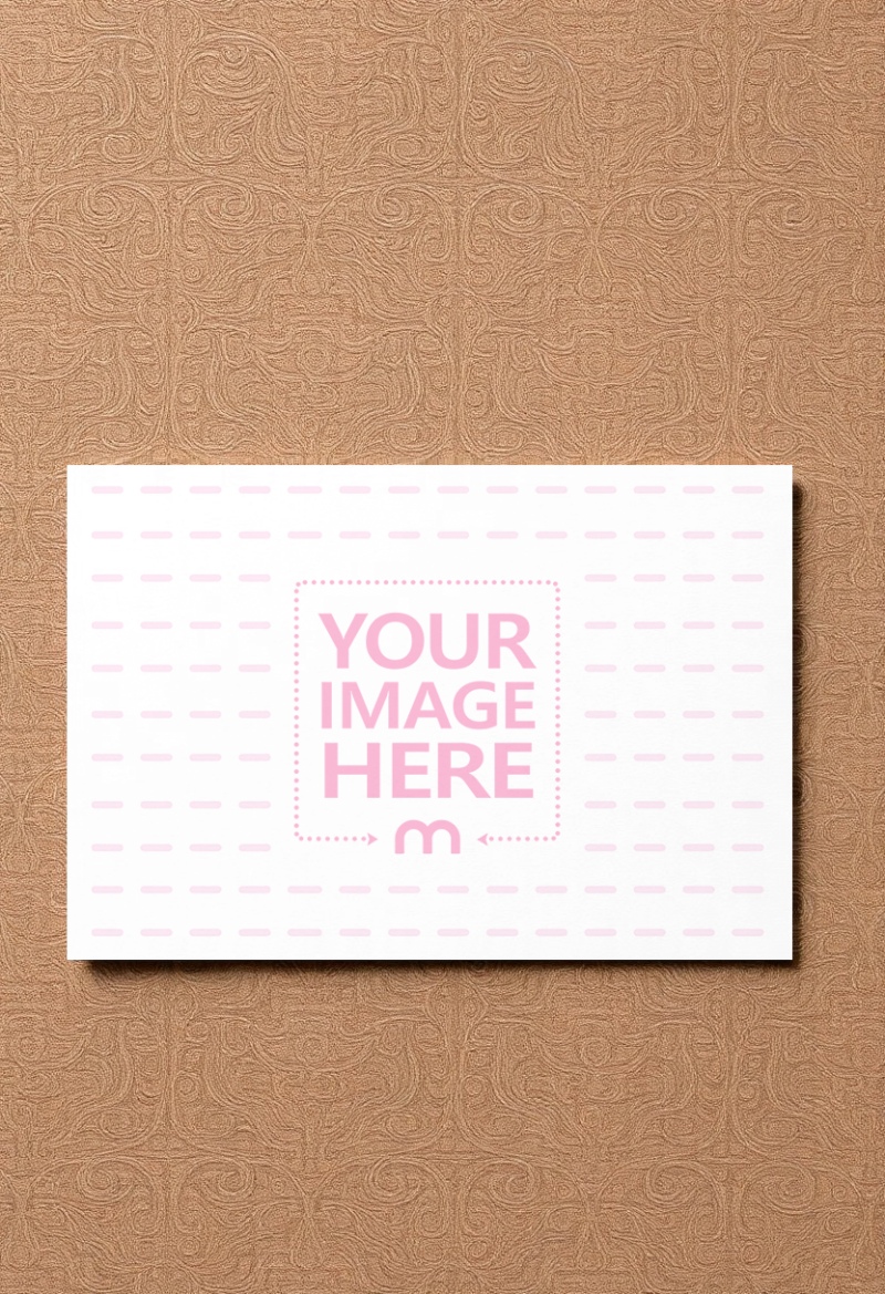 Top View Business Card Mockup on Textured Surface preview image