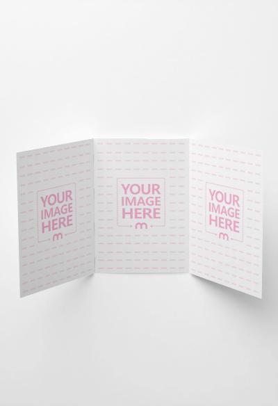 Trifold Brochure Mockup on White Background for Event Promotion