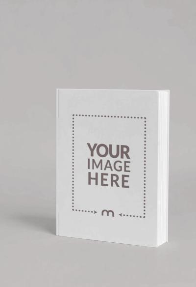 Angled Book Cover Mockup on Isolated Background for Publishers