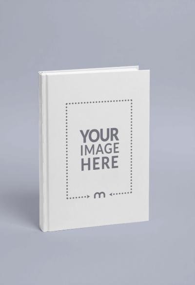 Angled Book Cover Mockup on Light Background for Cover Design