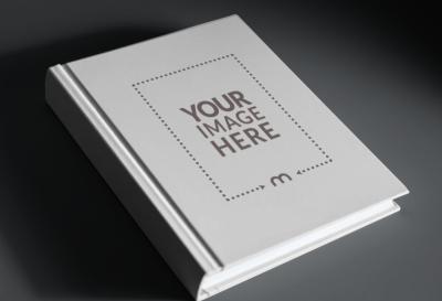 Angled Book Cover Mockup on Isolated Background for Book Launch