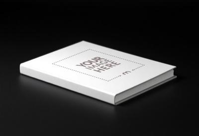 Book Cover Mockup on Dark Background for Novels