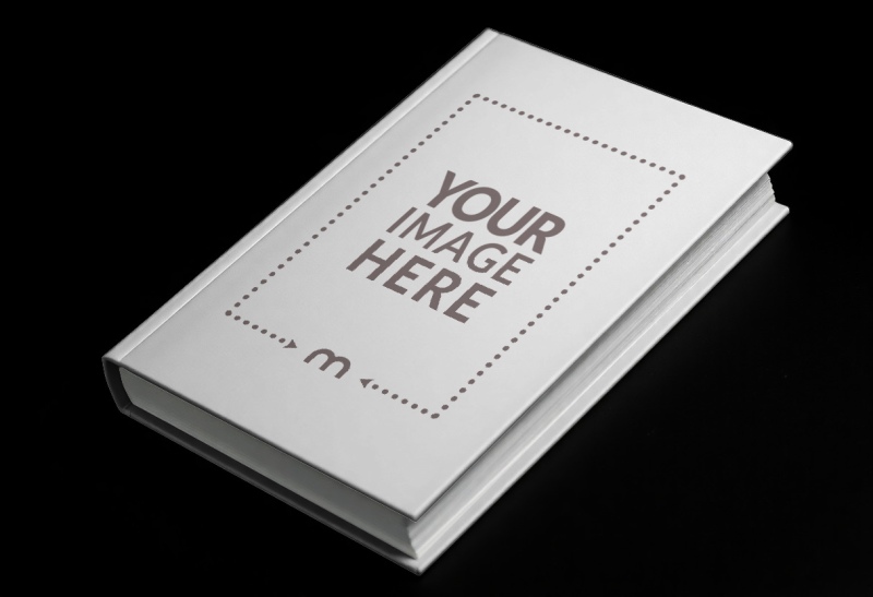 Book Cover Mockup on Dark Isolated Background preview image