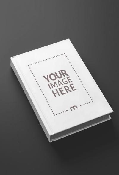 Book Cover Mockup on Dark Background for Publishing Review