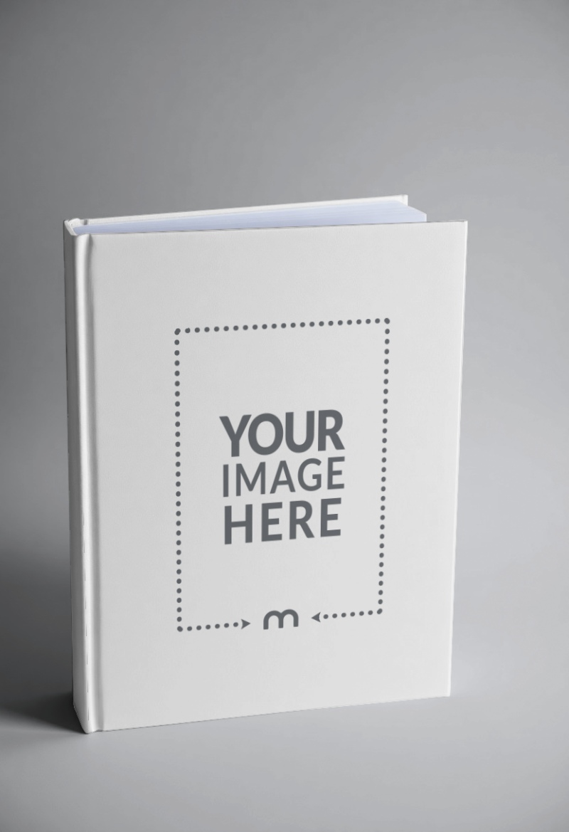Angled Book Cover Mockup on Isolated Background preview image