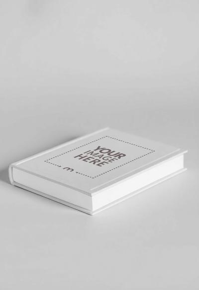 Book Cover Mockup on White Background for Publishing Promotion