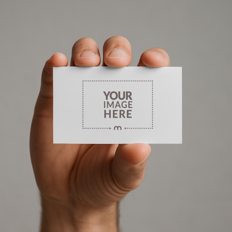 Business Card Mockup Held by Person preview image