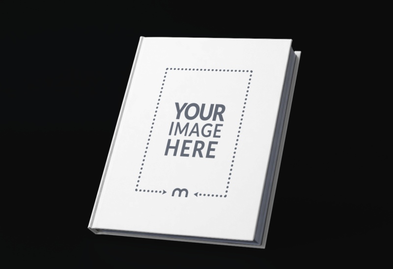 Floating Book Cover Mockup on Dark Background for Fantasy Novels preview image