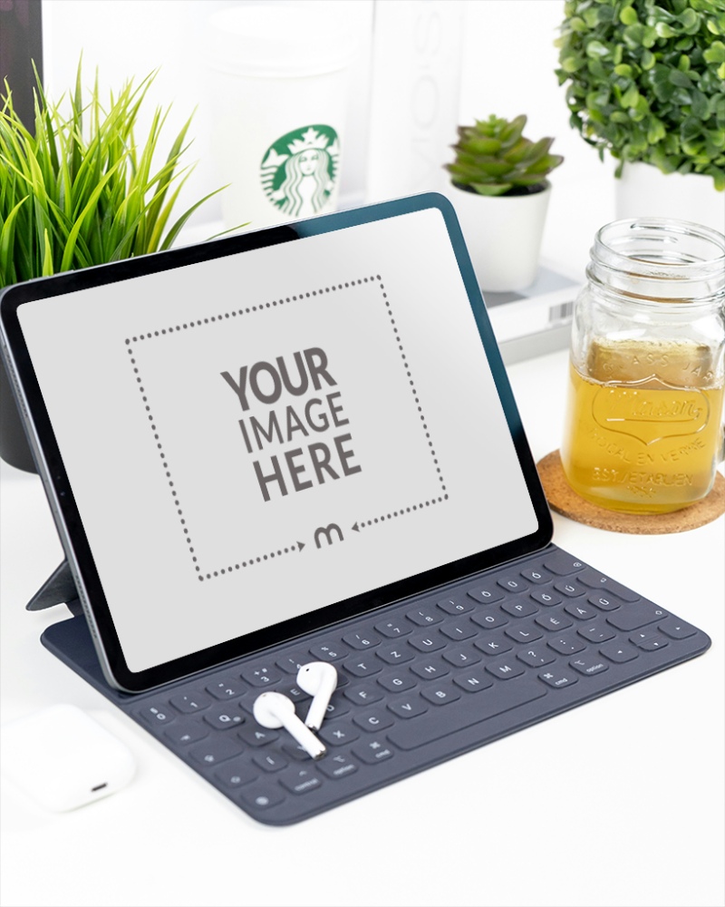 iPad Mockup in Home Office for Digital Publishing Promotion preview image