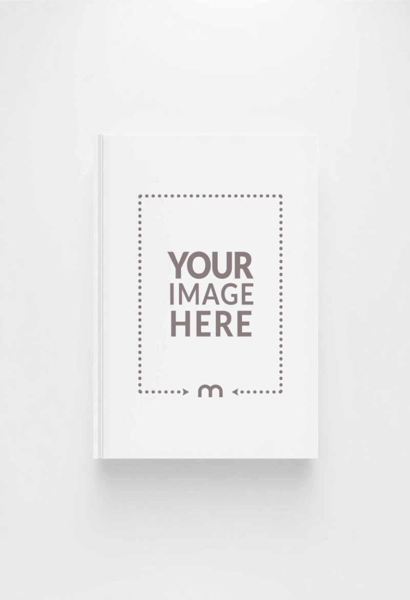 Top View Book Cover Mockup on White Background for Book Writers preview image