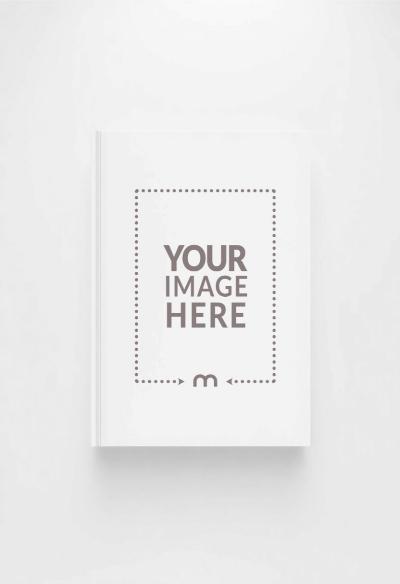 Top View Book Cover Mockup on White Background for Book Writers