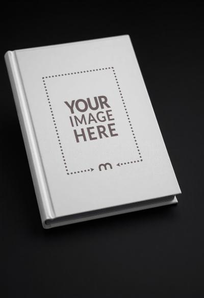 Top View Book Cover Mockup on Dark Background for Author Showcase
