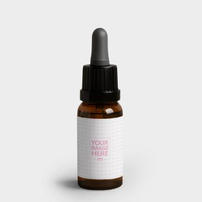 Amber Glass Bottle with Dropper Mockup Generator