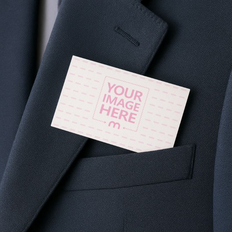 Business Card Mockup in Suit Pocket for Corporate Branding preview image