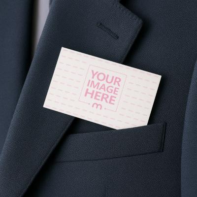 Business Card Mockup in Suit Pocket for Corporate Branding