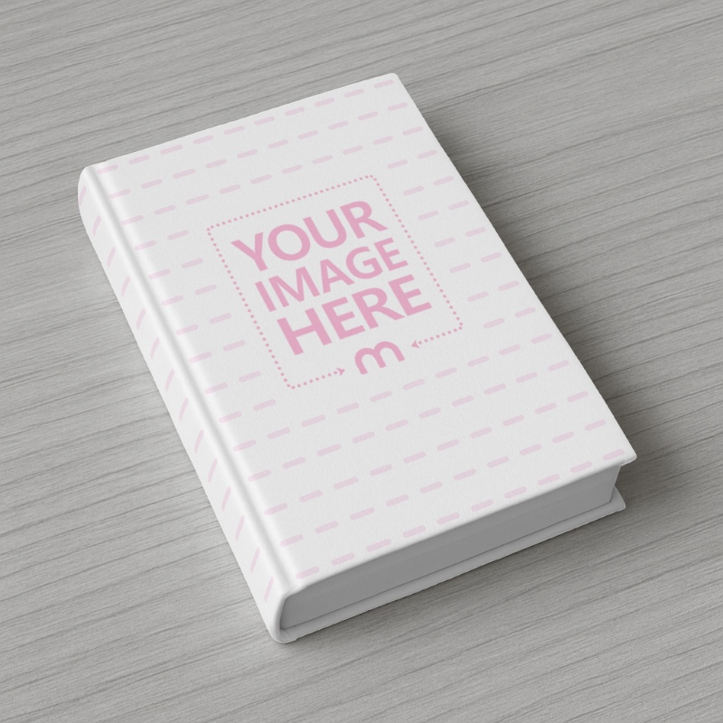 Book Cover Mockup on Gray Wooden Floor for Minimalist Covers preview image