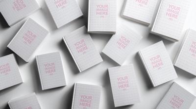 Multiple Book Covers Mockup on Editable Background for Publishers