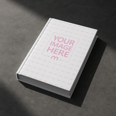Book Cover Mockup on Dark Concrete Floor for Si Fi Books