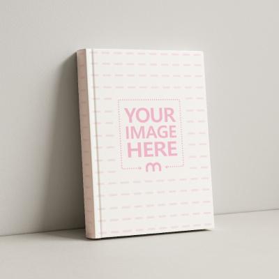 Book Cover Mockup Leaning on Wall for Minimalist Cover Designs