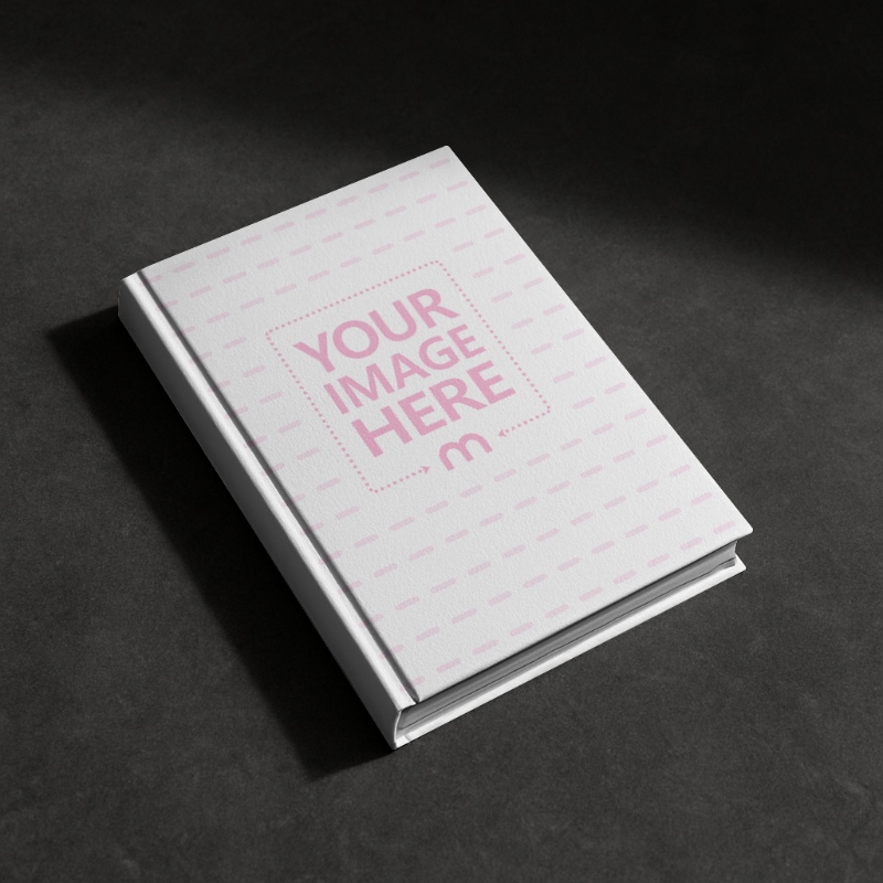 Book Cover Mockup on Dark Floor for Simple Book Cover Design preview image