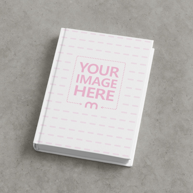Book Cover Mockup on Gray Floor for Modern Paperback Covers preview image