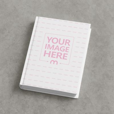Book Cover Mockup on Gray Floor for Modern Paperback Covers