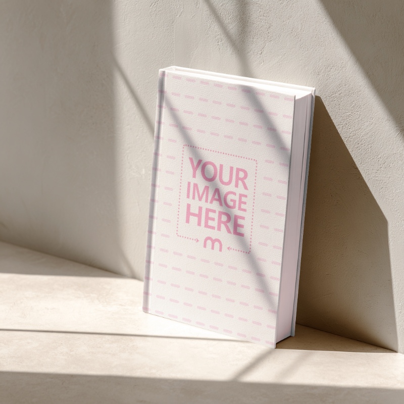 Book Cover Mockup Leaning on Wall with Literary Fiction preview image