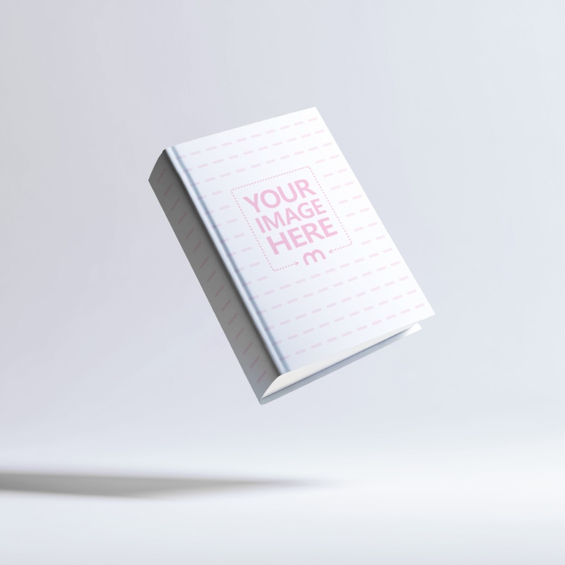 Floating Book Cover Mockup on Isolated Background preview image