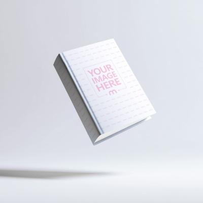 Floating Book Cover Mockup on Isolated Background