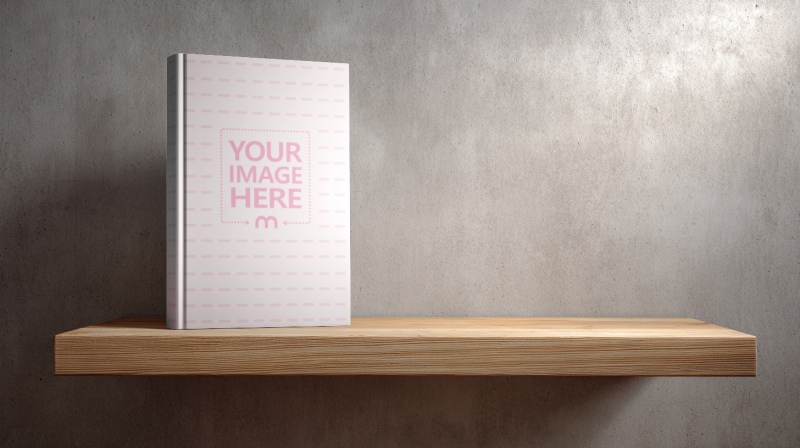 Book Cover Mockup on Hanging Wooden Table for Non-Fiction Books preview image