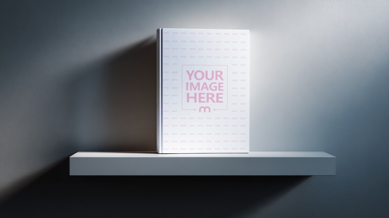 Book Cover Mockup on White Frame for Si Fi Book Covers preview image