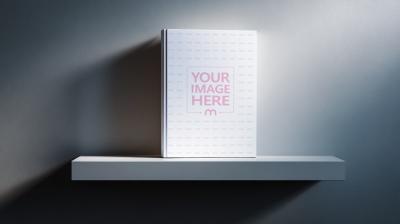 Book Cover Mockup on White Frame for Si Fi Book Covers