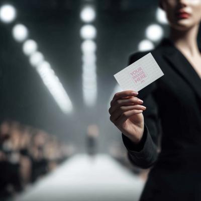 Business Card Mockup in Woman’s Hand for Fashion Brands