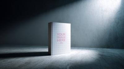 Book Cover Mockup with Natural Light for Si Fi Books
